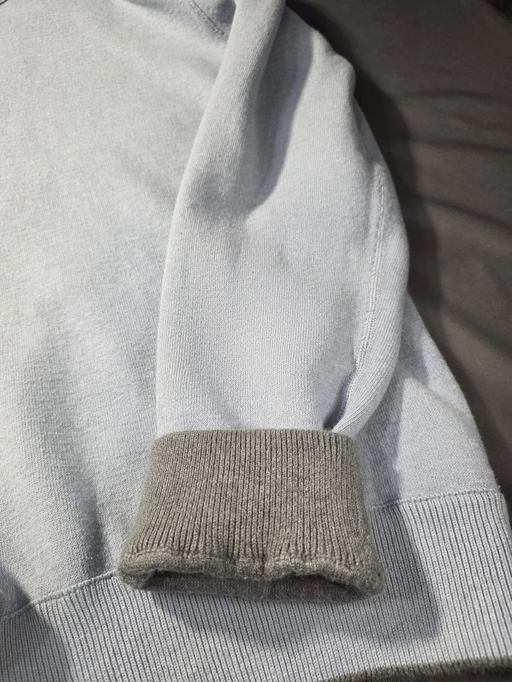 sundance Men's Reversible 1/4 Zip Pullover Sweater - Heather Gray/Light Blue